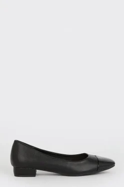 Perry Low Block Toe Cap Ballet Flats