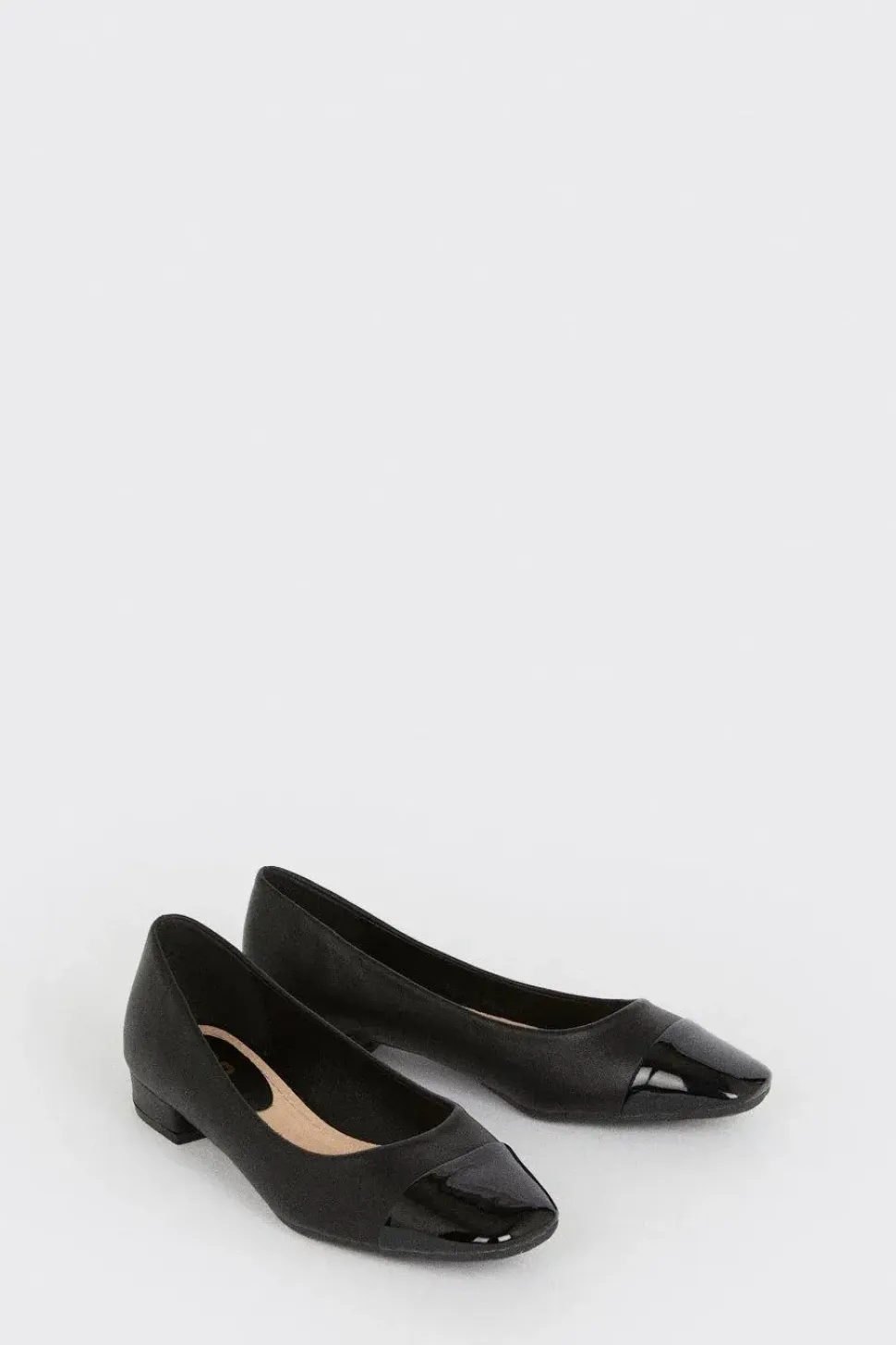 Perry Low Block Toe Cap Ballet Flats