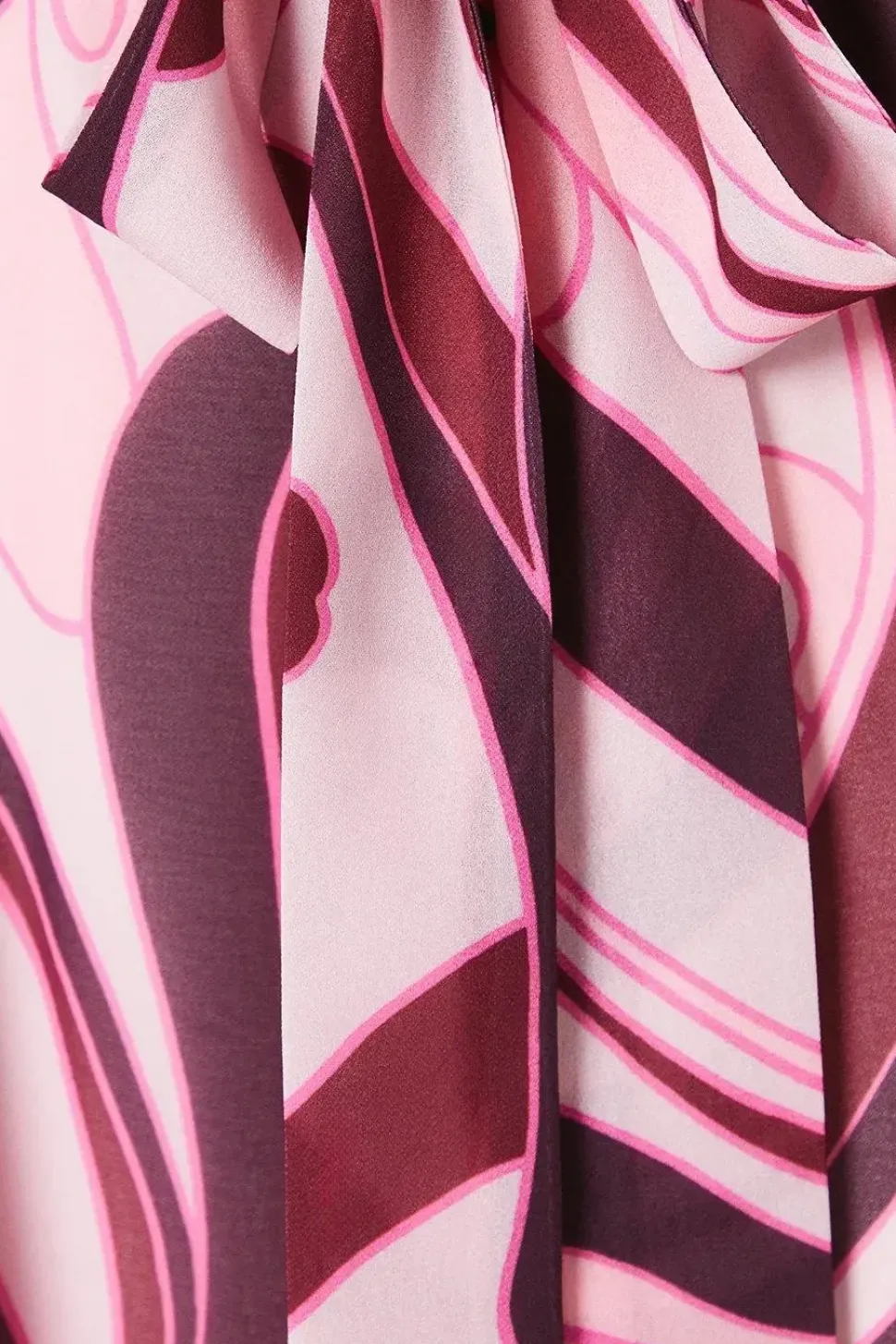 Petite Abstract Print Ruffle Midi Dress