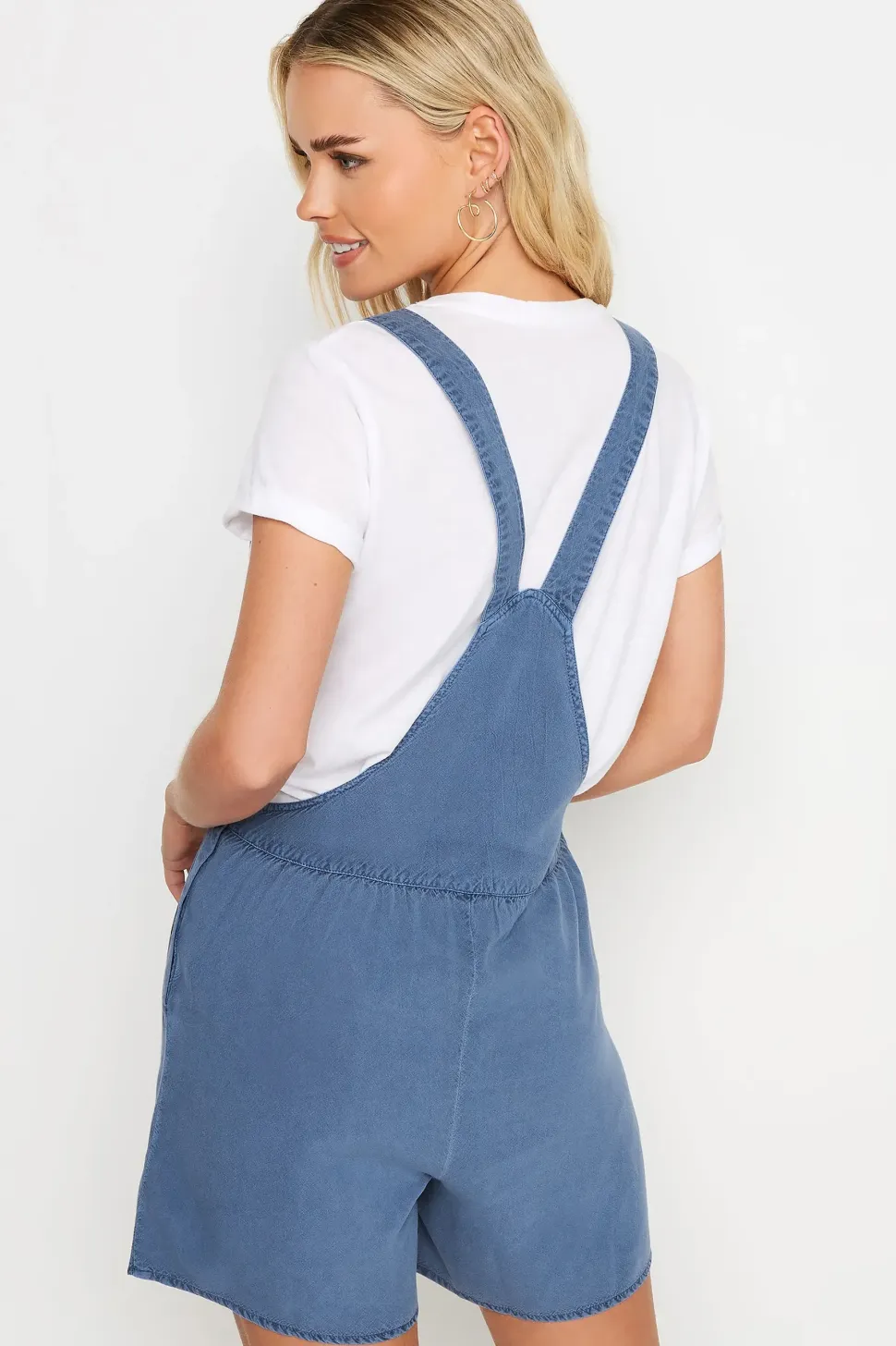 Petite Acid Wash Dungarees