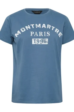 Petite Acid Wash Slogan T-Shirt