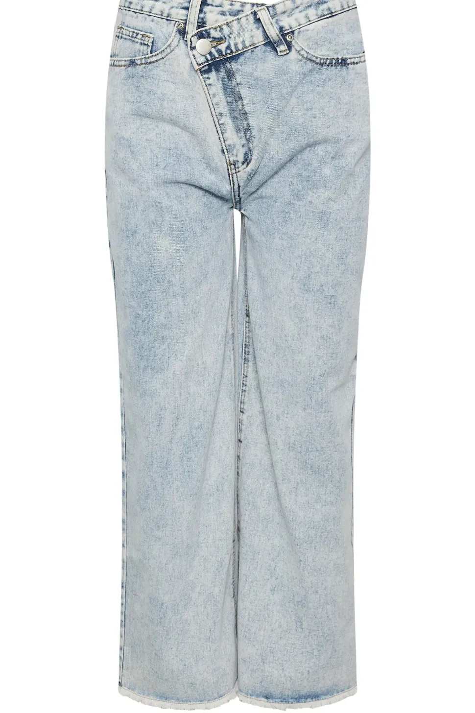 Petite Asymmetric Waist Jeans