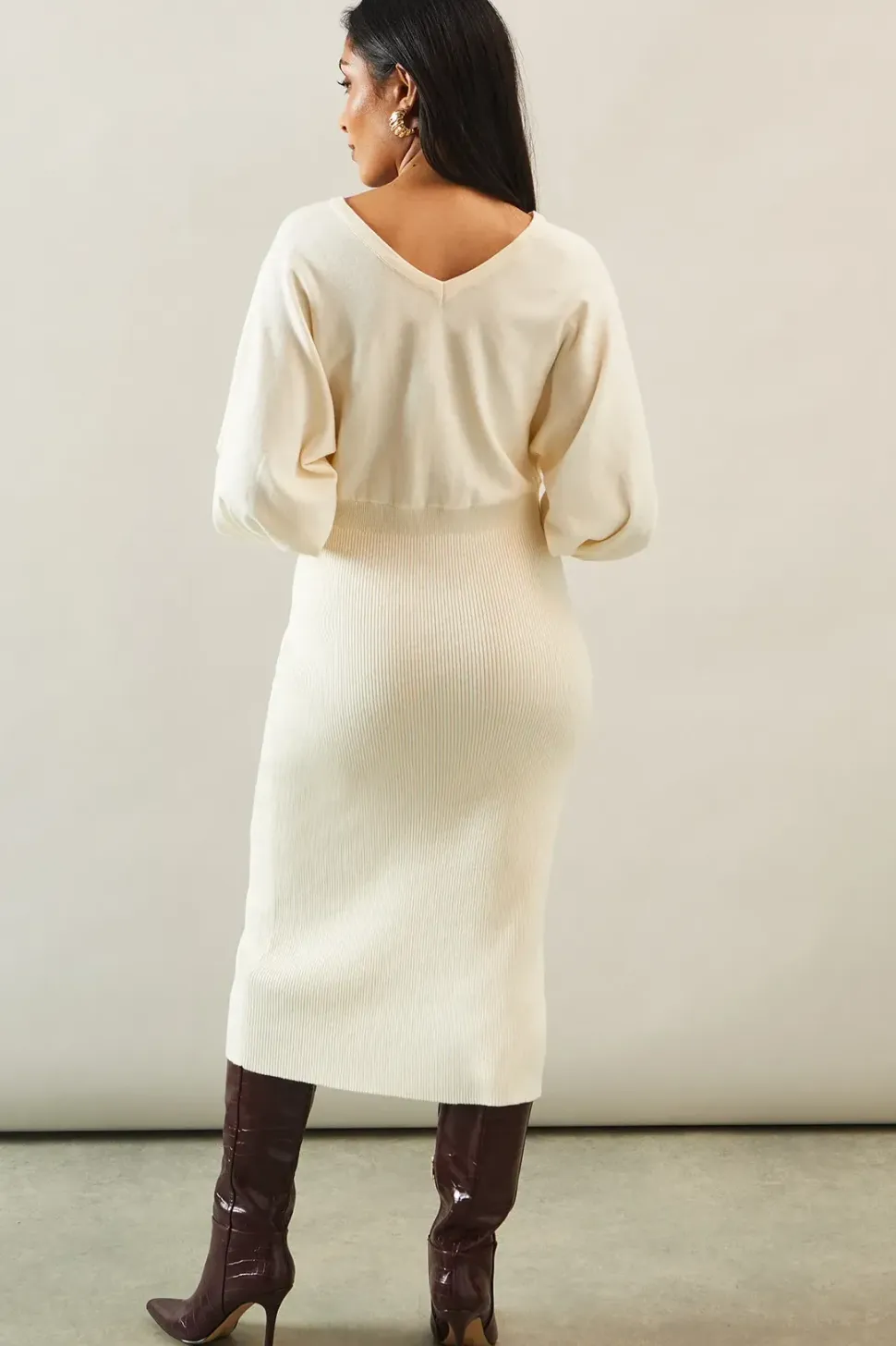 Petite Batwing Midi Jumper Dress