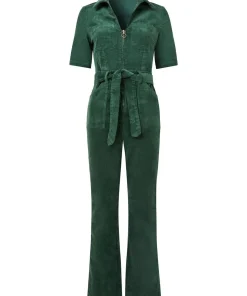 PETITE Belted Bootcut Cord Jumpsuit