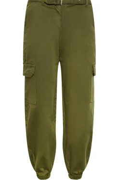 Petite Belted Cargo Jeans