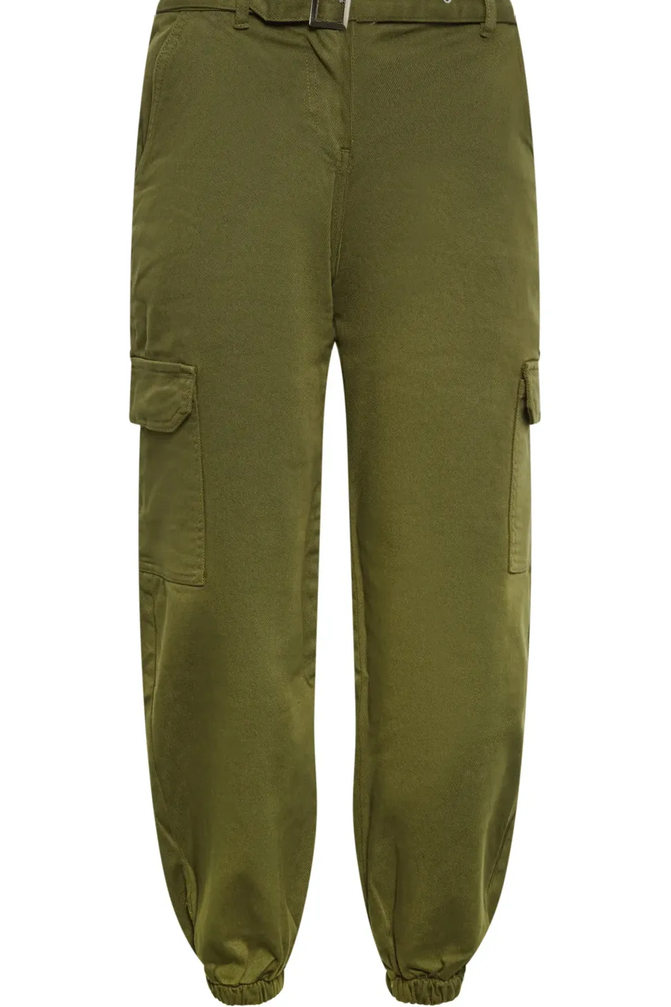 Petite Belted Cargo Jeans