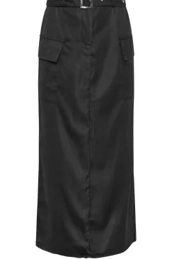 Petite Belted Utility Maxi Skirt
