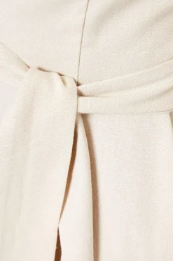Petite Belted Wide Leg Jumpsuit