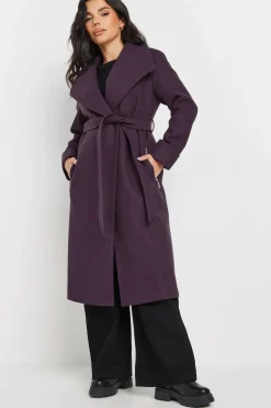 Petite Belted Wrap Coat