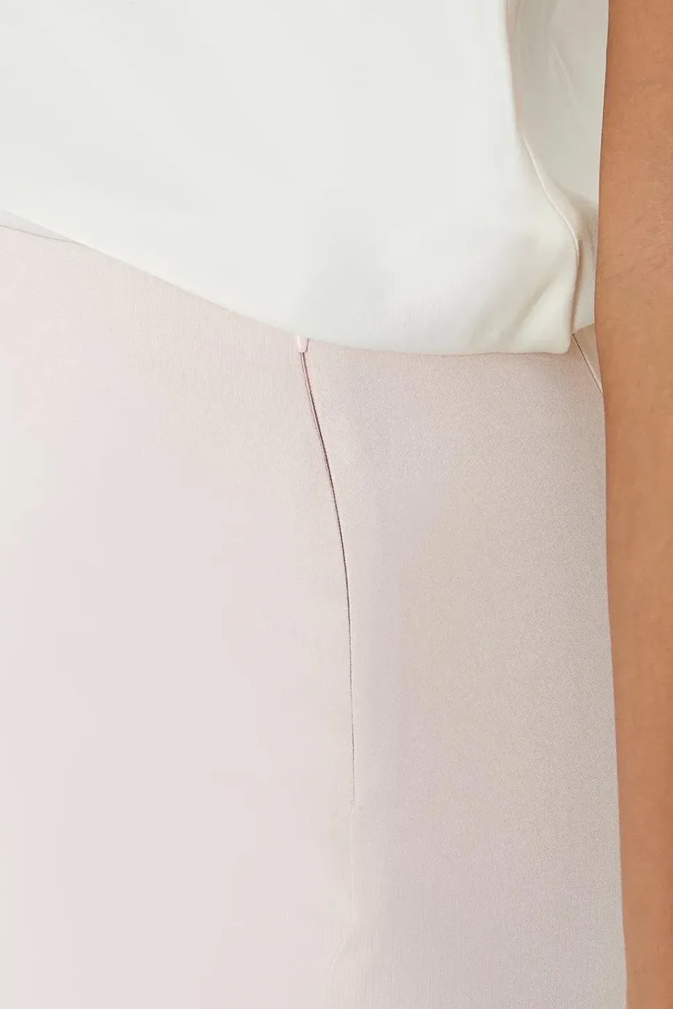 Petite Bias Cut Lightweight Crepe Midi Skirt