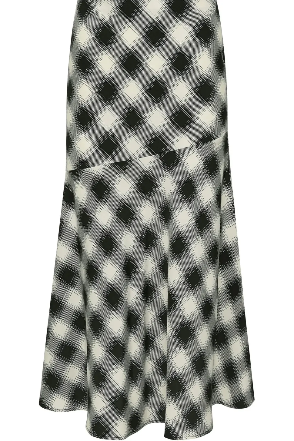 Petite Blurred Check Maxi Skirt