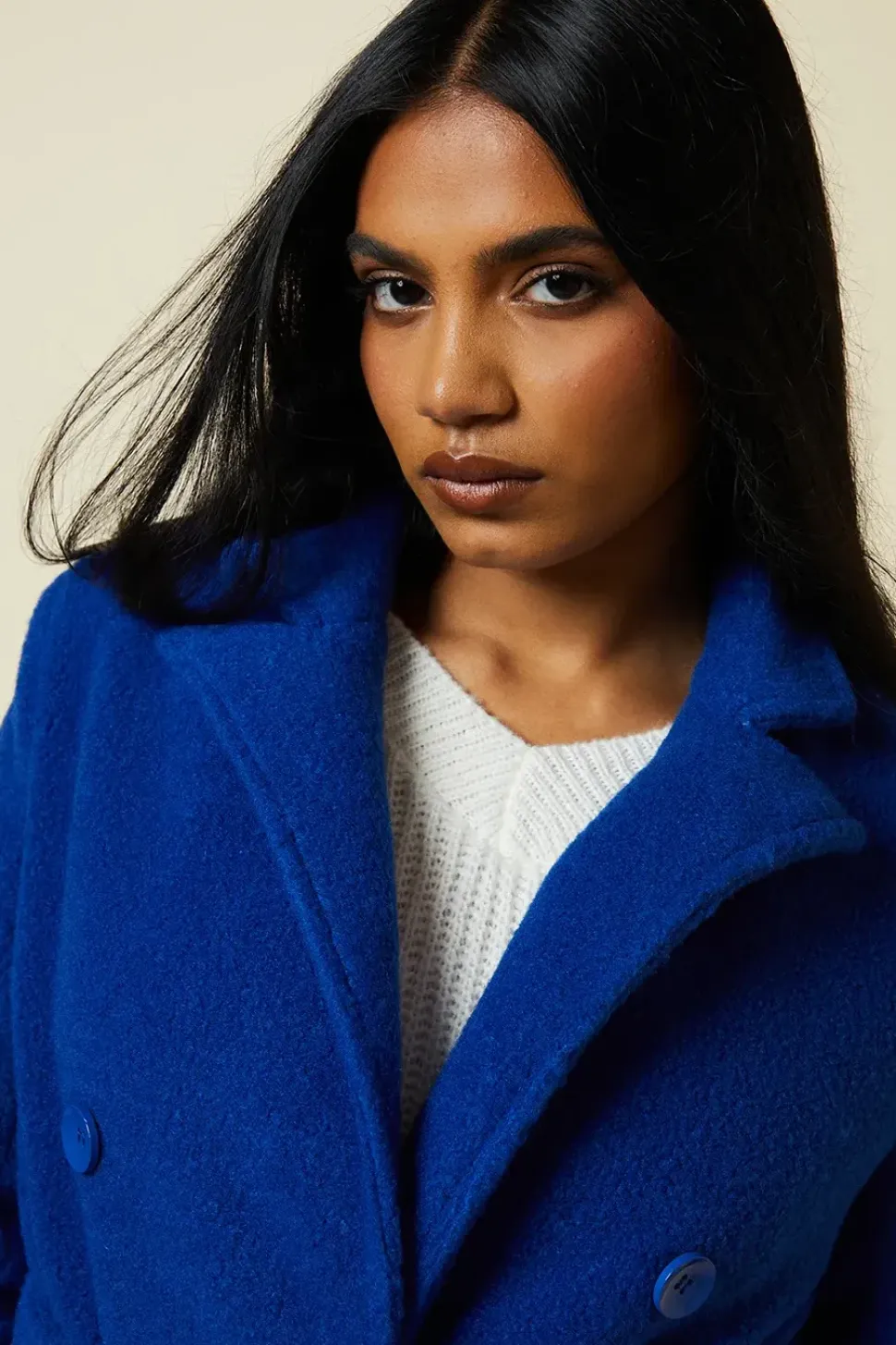 Petite Boucle Belted Midi Coat