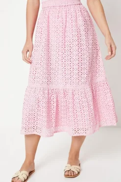 Petite Broderie Midi Skirt