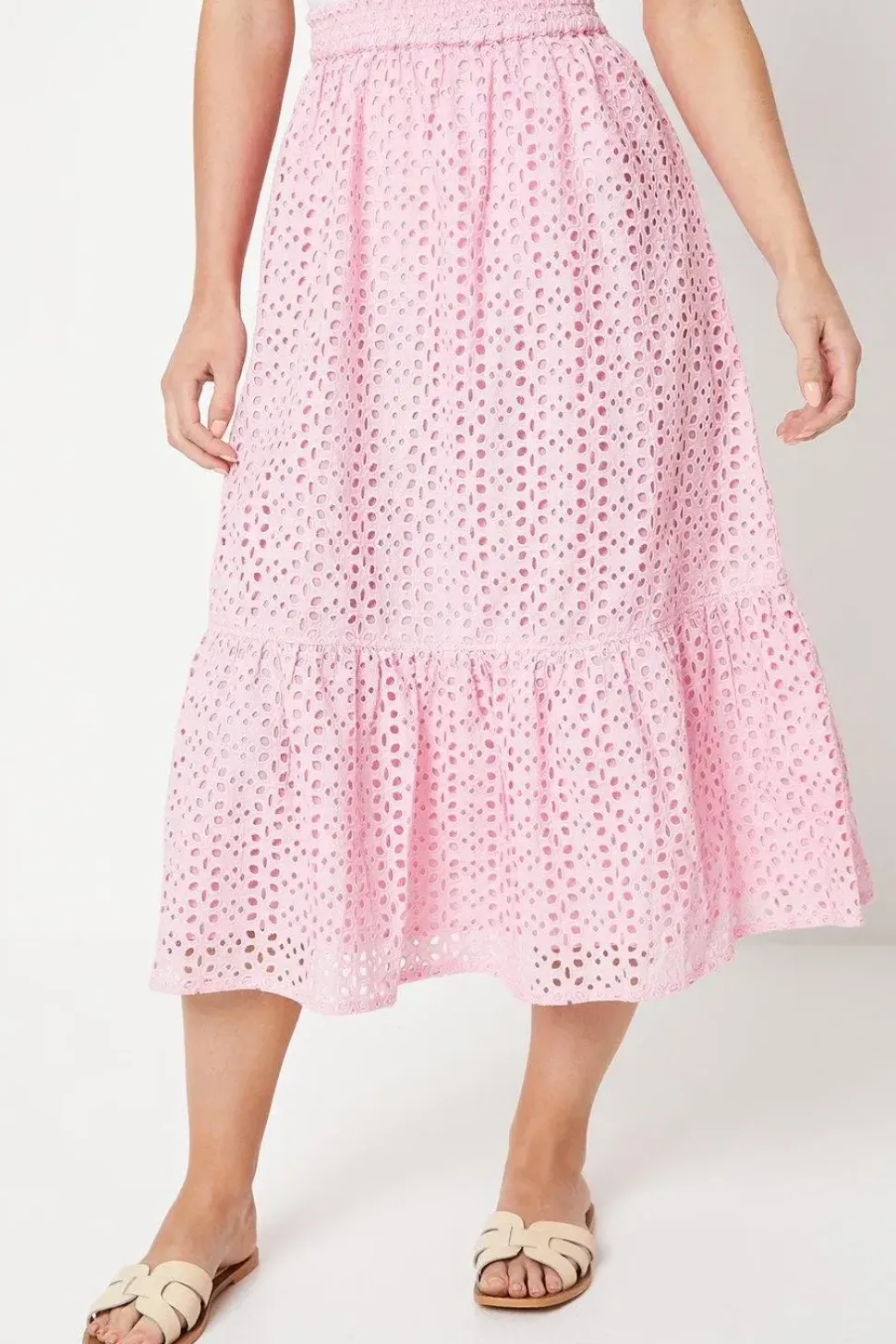 Petite Broderie Midi Skirt