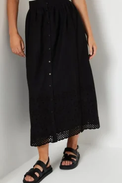 Petite Broderie Scallop Maxi Skirt