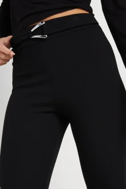 Petite Buckle Kickflare Trousers