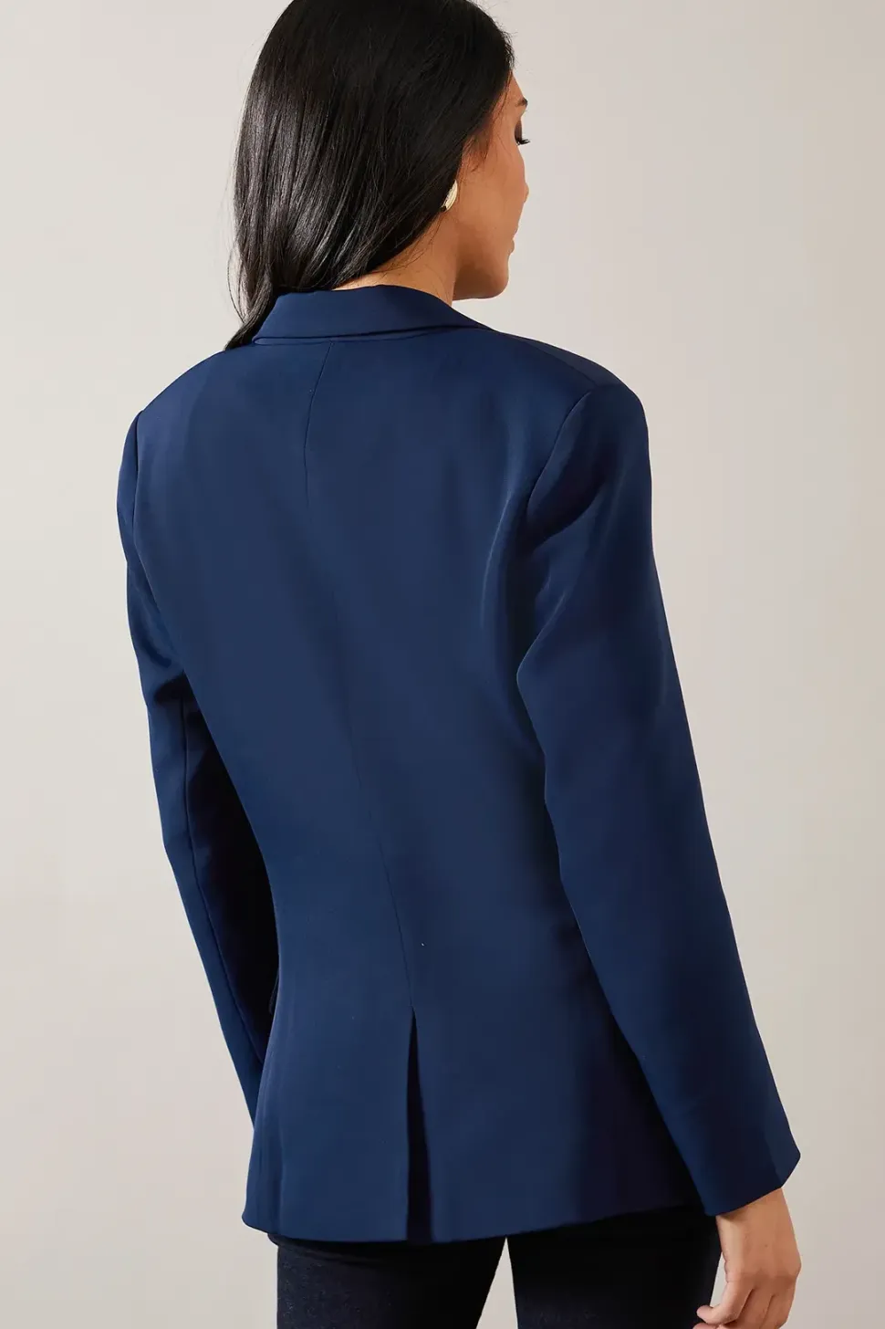 Petite Button Detail Single Breasted Blazer
