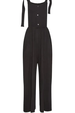 Petite Button Front Jumpsuit