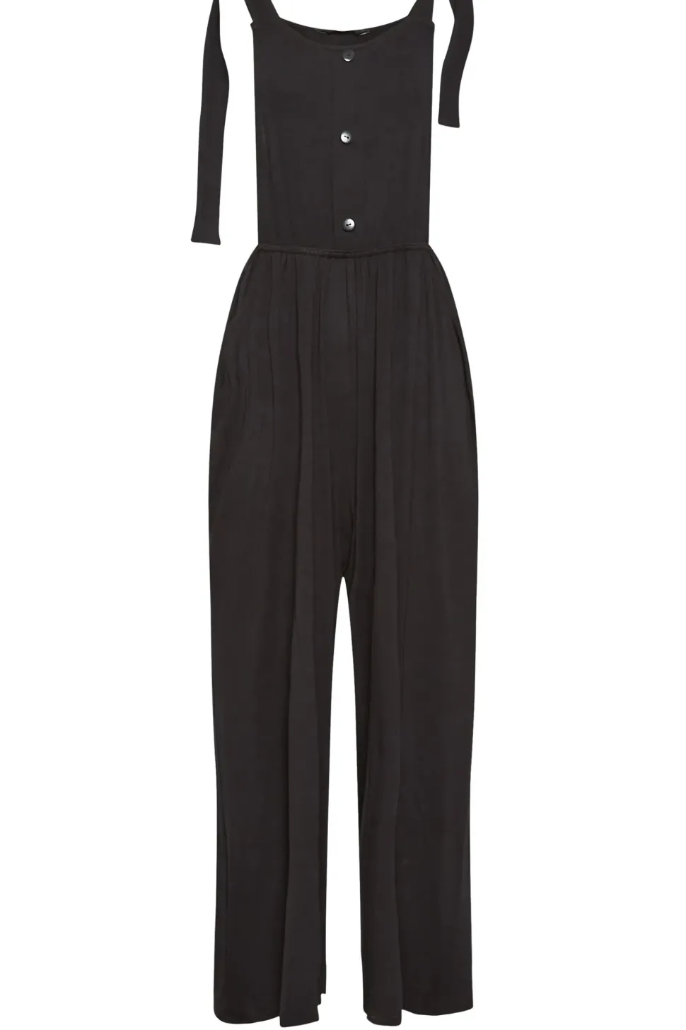 Petite Button Front Jumpsuit