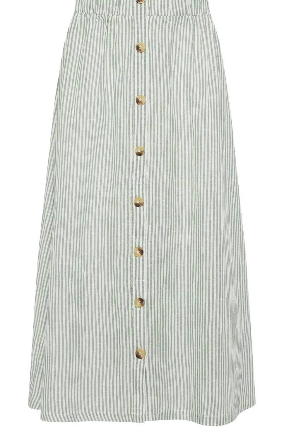 Petite Button Front Midi Skirt