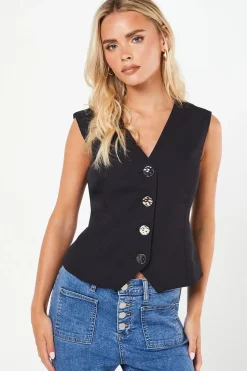 Petite Button Front Waistcoat