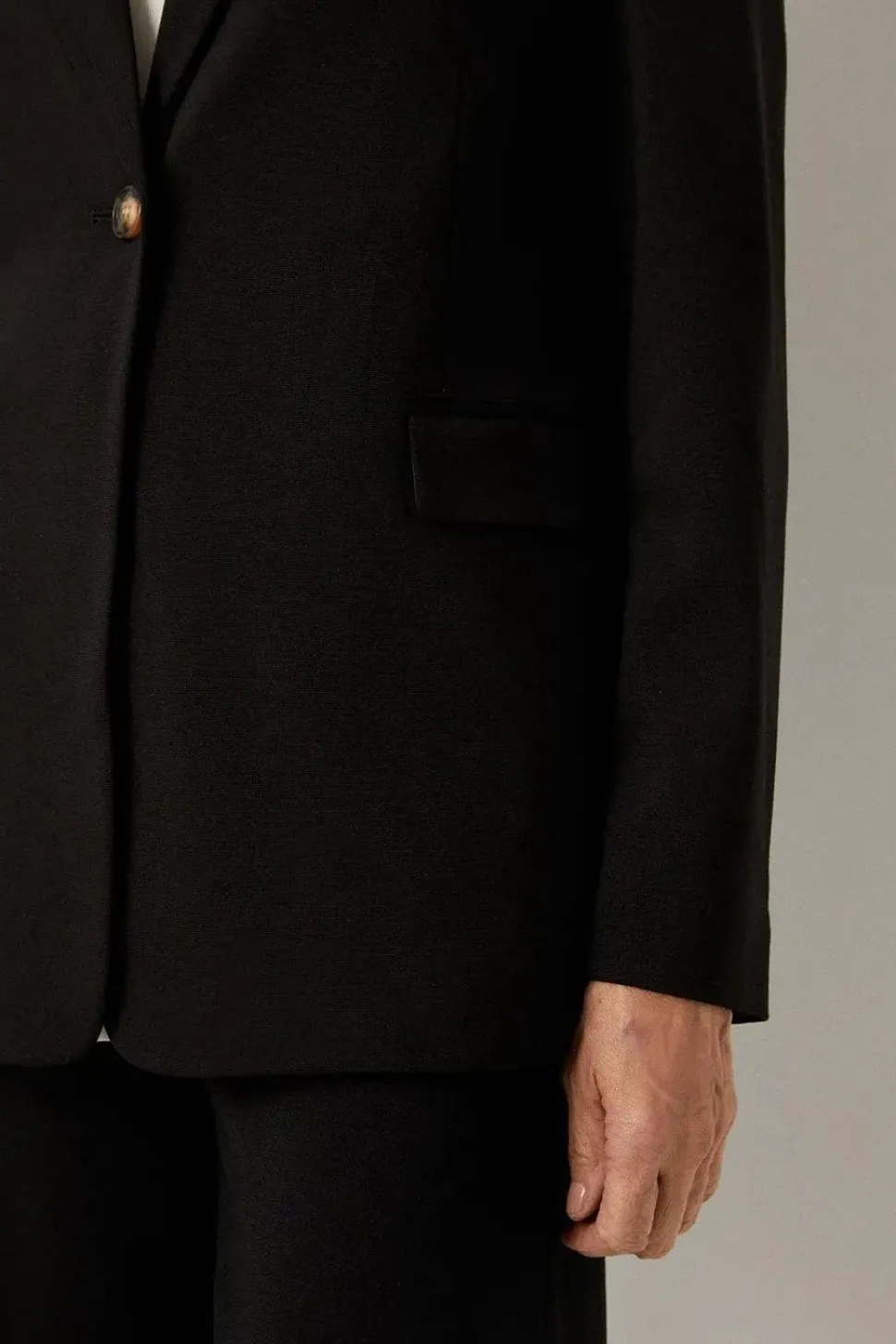 Petite Button Ponte Blazer