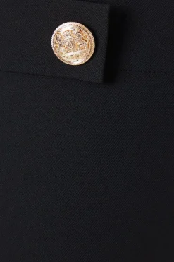 Petite Button Tab Detail Wide Leg Trouser