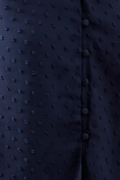 Petite Button Through Dobby Blouse