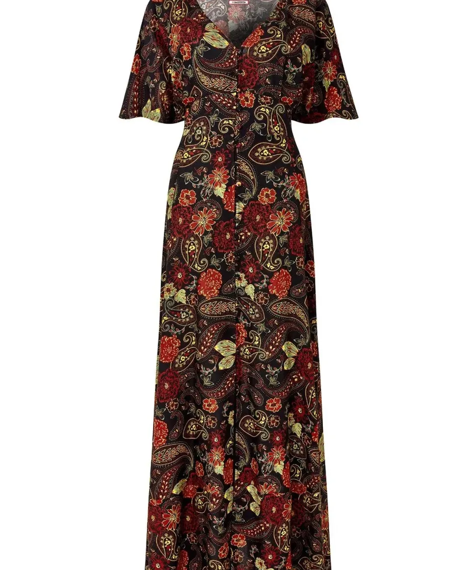 Petite Button-Through Floral Maxi Dress