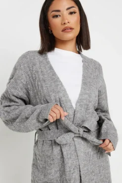 Petite Cable Knit Cardigan