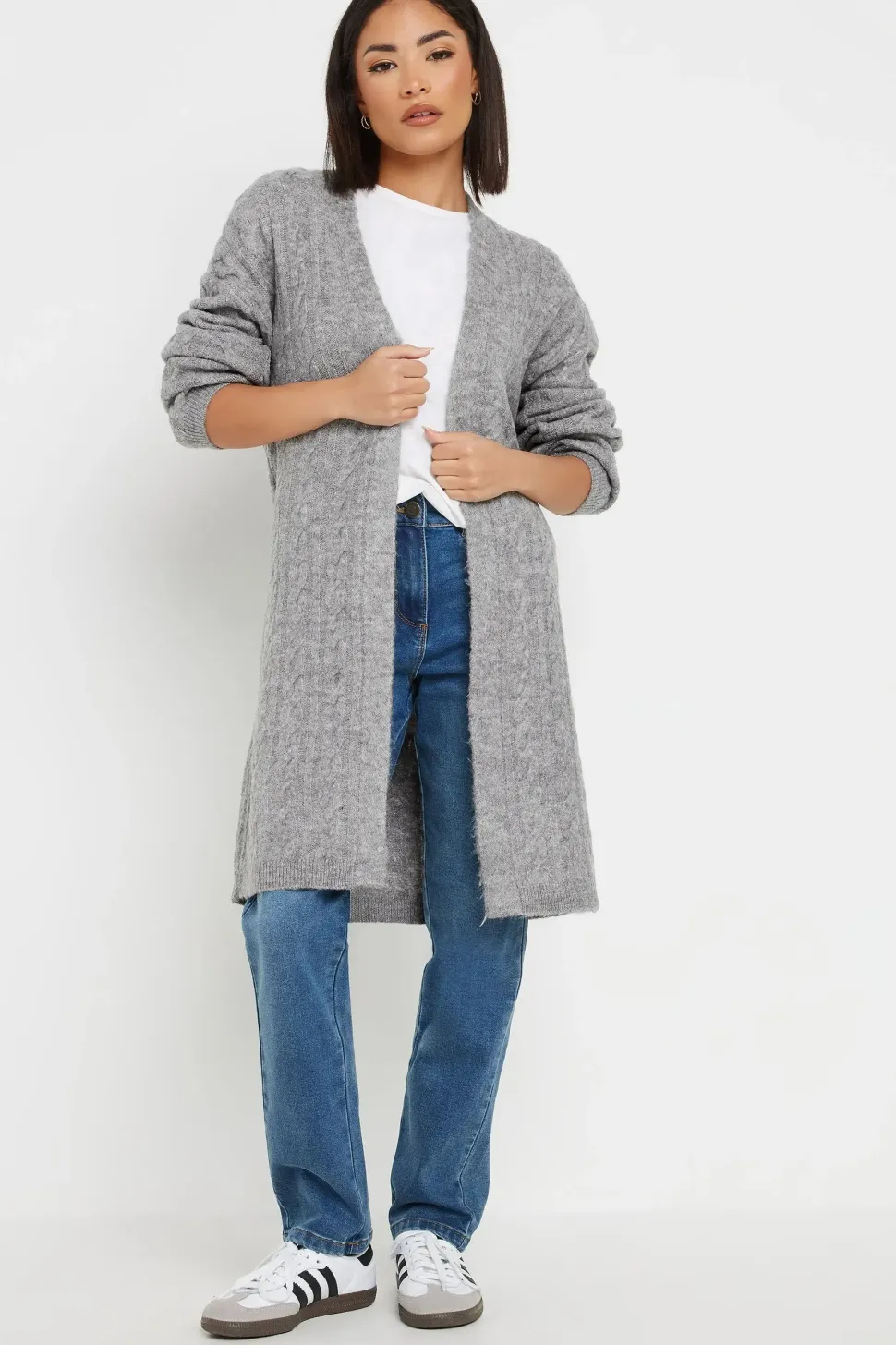 Petite Cable Knit Cardigan