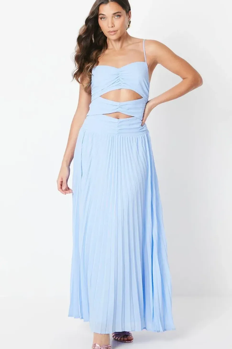 Petite Cami Twist Front Georgette Maxi Dress