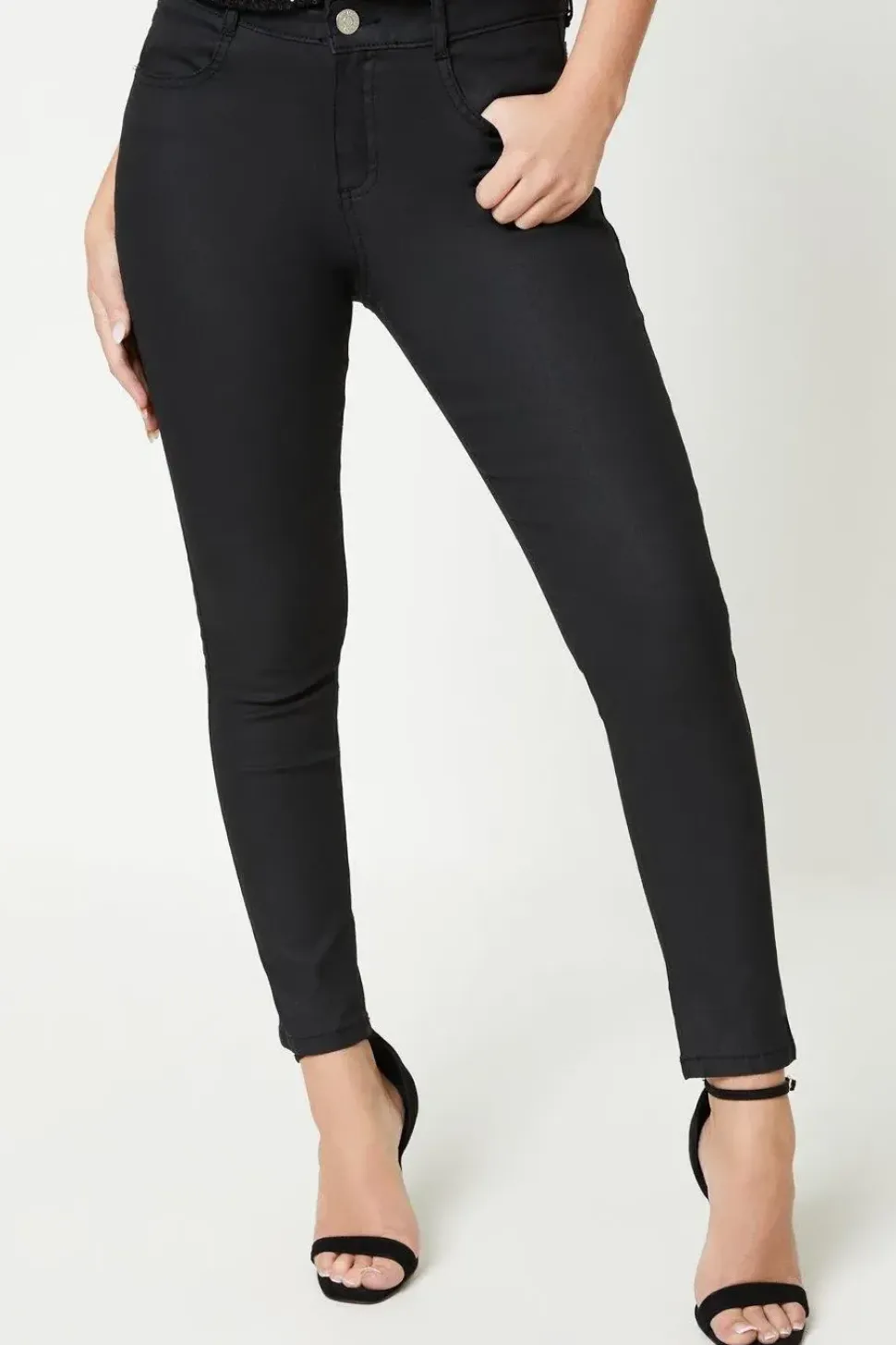 Petite Coated Skinny Jean
