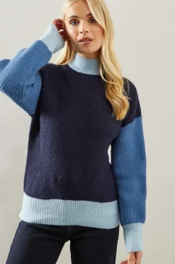 Petite Colourblock Stitch Jumper