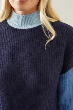 Petite Colourblock Stitch Jumper