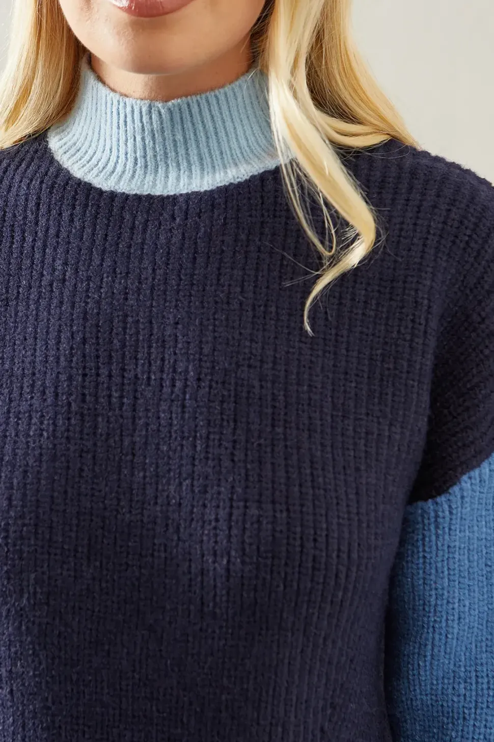 Petite Colourblock Stitch Jumper