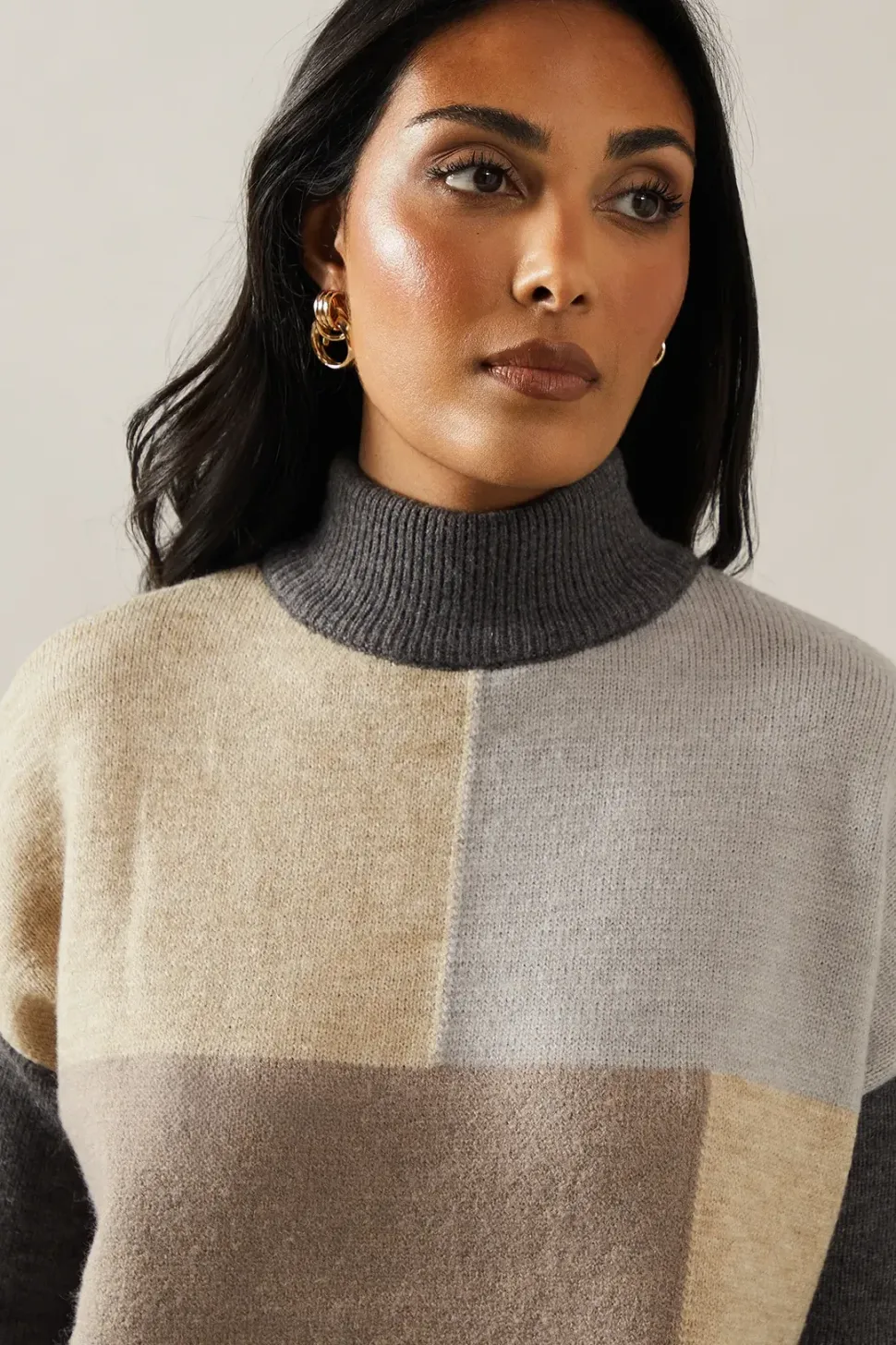 Petite Colourblock Stitch Jumper
