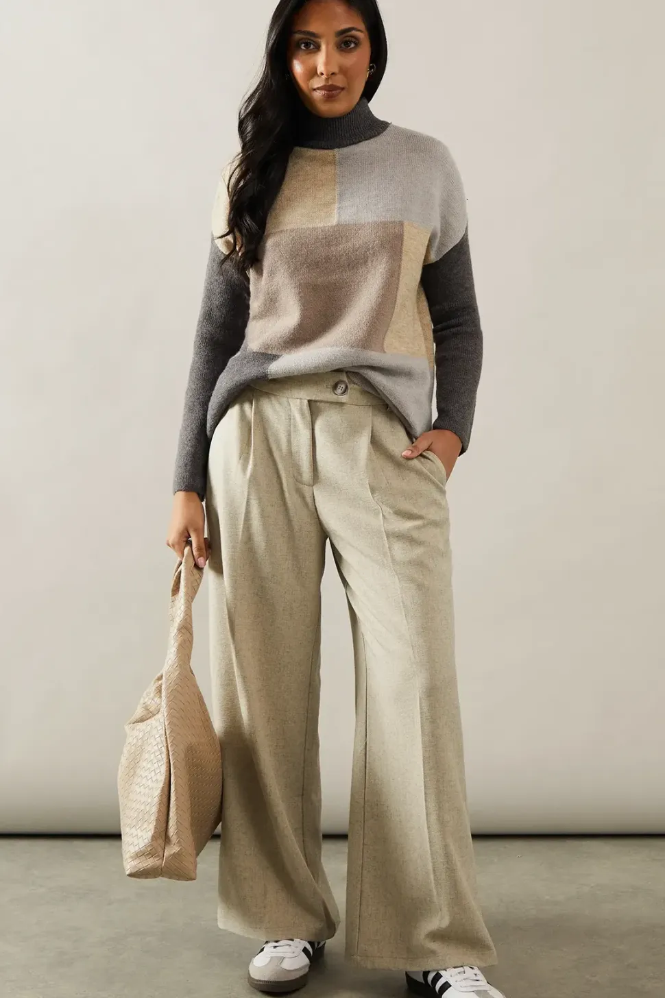 Petite Colourblock Stitch Jumper