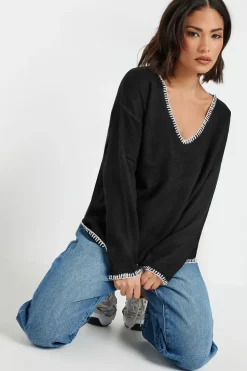 Petite Contrast Stitch Jumper