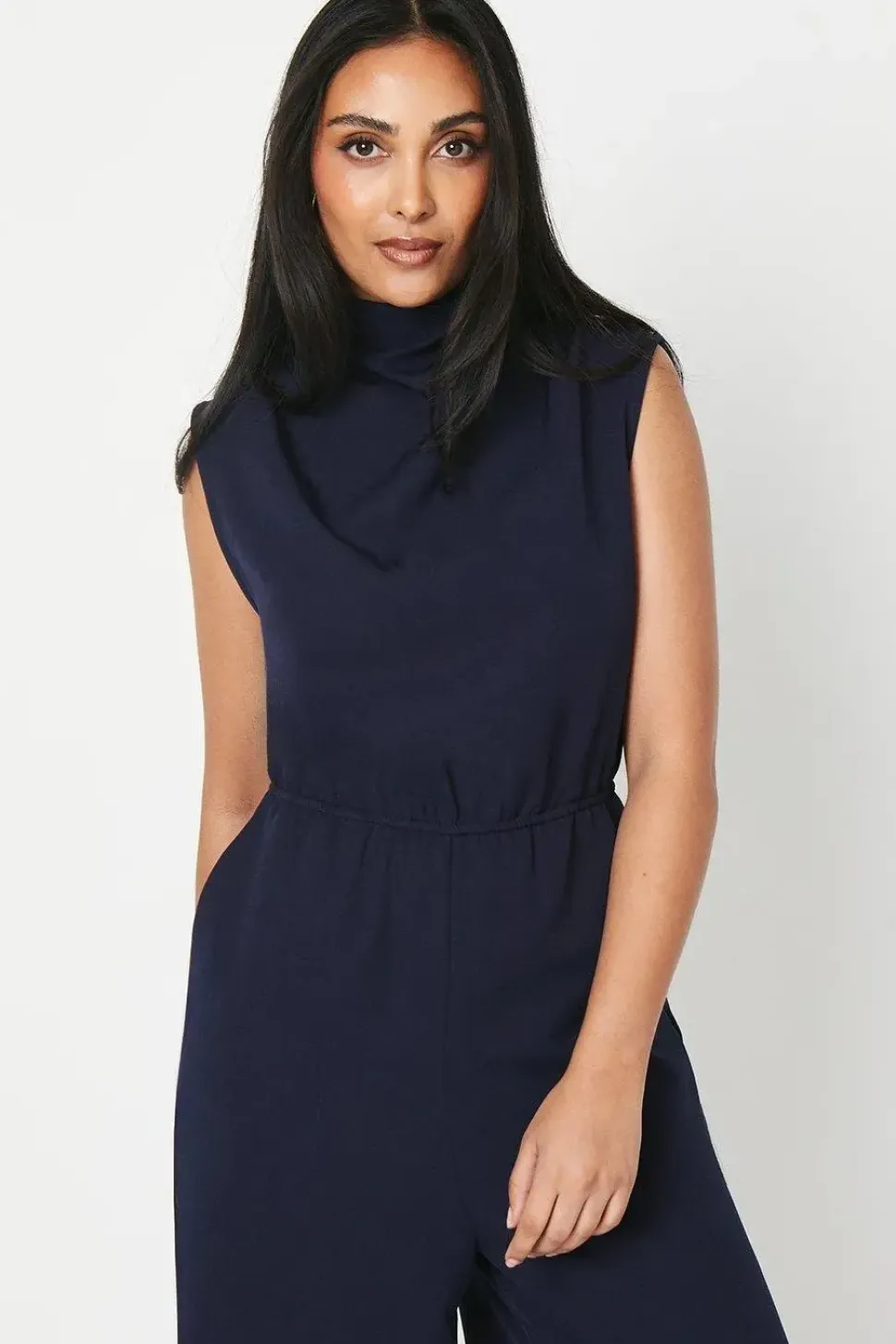 Petite Cowl Neck Occasion Jumpsuit