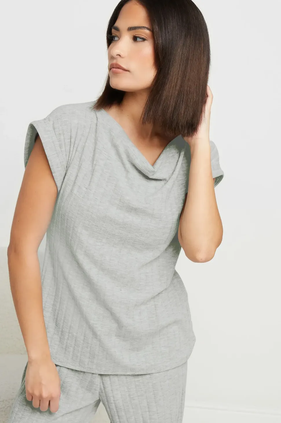 Petite Cowl Neck Top