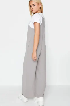 Petite Crepe Wide Leg Jumpsuit