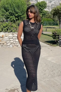 Petite Crochet Midi Skirt