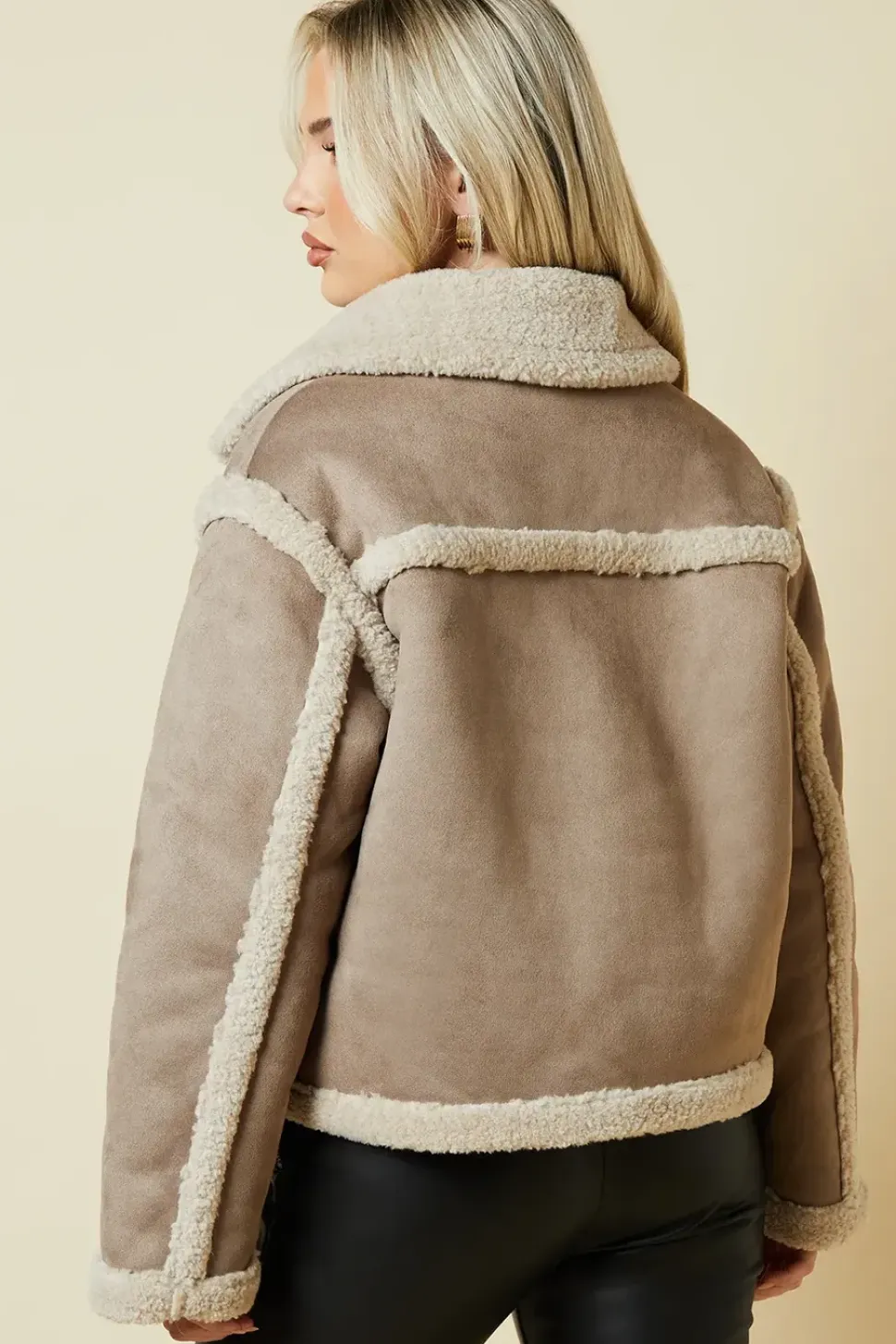 Petite Cropped Aviator Jacket