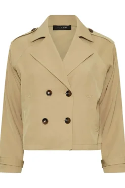 Petite Cropped Trench Coat