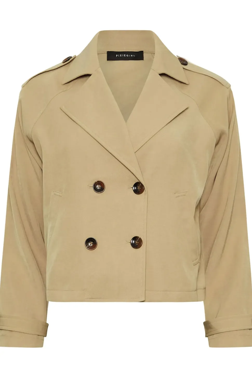 Petite Cropped Trench Coat