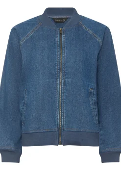 Petite Denim Bomber Jacket
