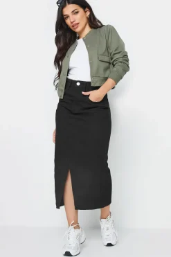 Petite Denim Midi Skirt