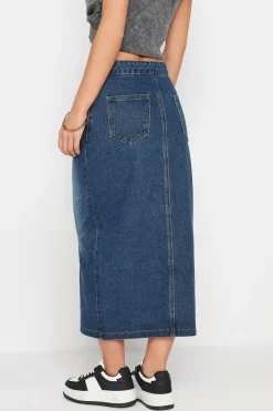 Petite Denim Midi Skirt