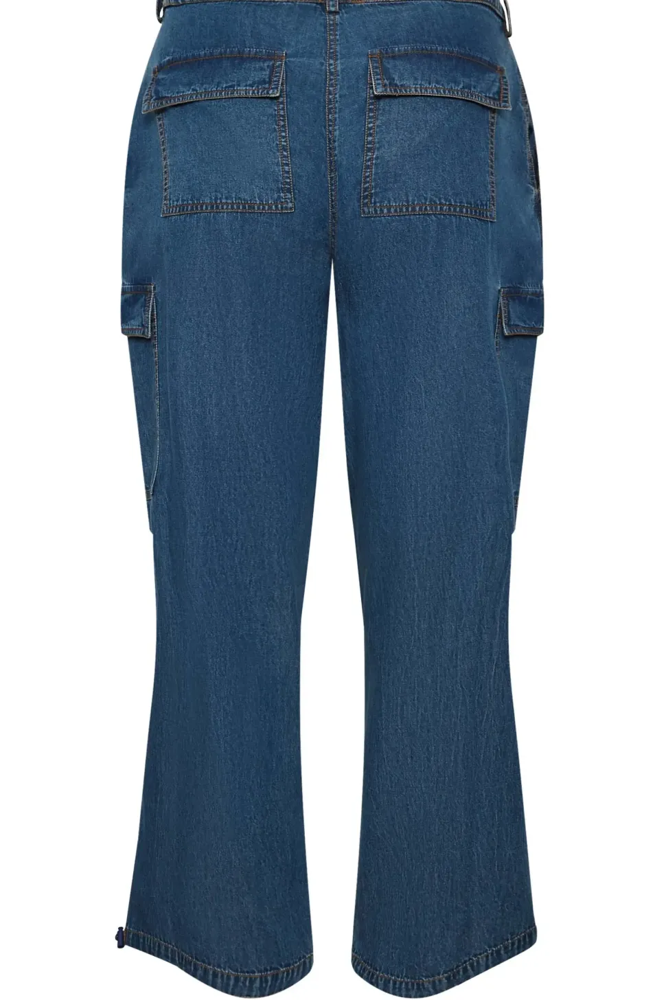 Petite Denim Parachute Trousers